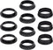 Josojoou 10PCS E26/E27 Lamp Shade Ring, Three Sizes Lamp Parts, Black Lamp Shade