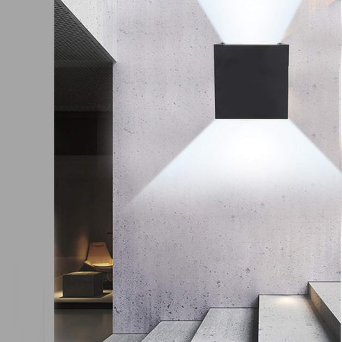 12W IP65 Set Waterproof LED Square Wall Lamp for Outdoor Garden Lighting Decorative, Wall Sconce for Living Room
