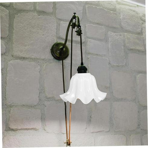 Bulbs Holibanna Blossom Shaped White Plastic Lamp Shade for Elegant Flower Design Replacement for Table and Floor Lamps