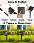 bitjam 1 Pack 49FT/15M 150LED 8 Solar Fairy Lights for Outside Waterproof, Solar String Lights Outdoor Modes Solar