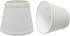 Aspen Creative 32862-2A Small Hardback Empire Shape Chandelier Clip-On Lamp Shade, White, 4" Top