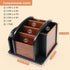 Coideal Remote Control Holder Caddy, Wooden Rotating Organizer, Large Spinning Wood Remote Holder for Living Room