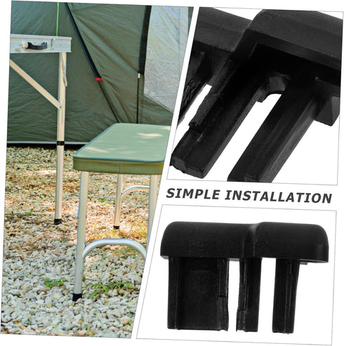 2pcs Table Leg Protectors Foldable Floor Protectors for Rv Home Use Concealed Design for Stability Compact Portable