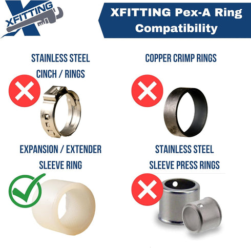XFITTING 10 Pieces 1/2'' Pex A x 1/2'' Female Sweat Adapter, F1960 Expansion Female Sweat