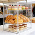 CAMBIODV Countertop,4 Muffins,Donut,15.75x11.81x9.84inch Pastry Display Case,Large Bread Box,Bakery Cookie Display