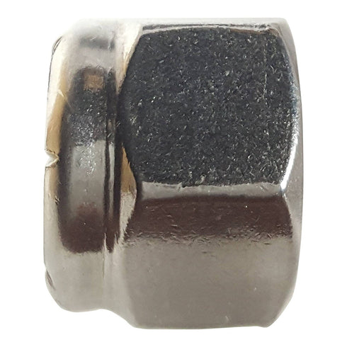 Fastenere #12-24 (100-Pack) 18-8, Nylon Insert Hex Lock Nuts - Stainless Steel Plain Finish, Corrosion-Resistant
