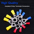 Glarks 360pcs Mixed Quick Disconnect Electrical Insulated Connectors, M4 / 5/6 / 8 Ring Crimp Terminals