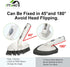 4 Heads,59" ITTAHO Tile Tub Scrubber Brush with Cleaning Long Handle Stiff Bristles Scrub Brush with Extendable Pole