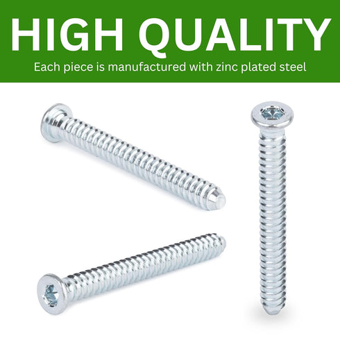 Spare Hardware Parts Replacement for IKEA Furniture, Euro Screw with Neck, Pack of 10
