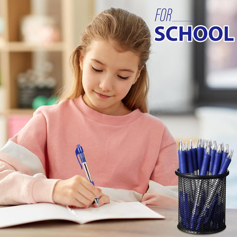 Fainne 200 Pack Retractable Ballpoint Pen, 1.0 mm Medium Point, Refillable Smooth Writing Pens for Office School