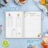 JUBTIC Recipe Book to Write in Your Own Recipes - Spiral Hardcover Personal Blank Cookbook with Gold Foil Stickers,