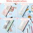 Clear Pencil Pouch-3 Pack, Zippered Clear Case for Kids, Makeup Pouch for Office School Supplies, Travel