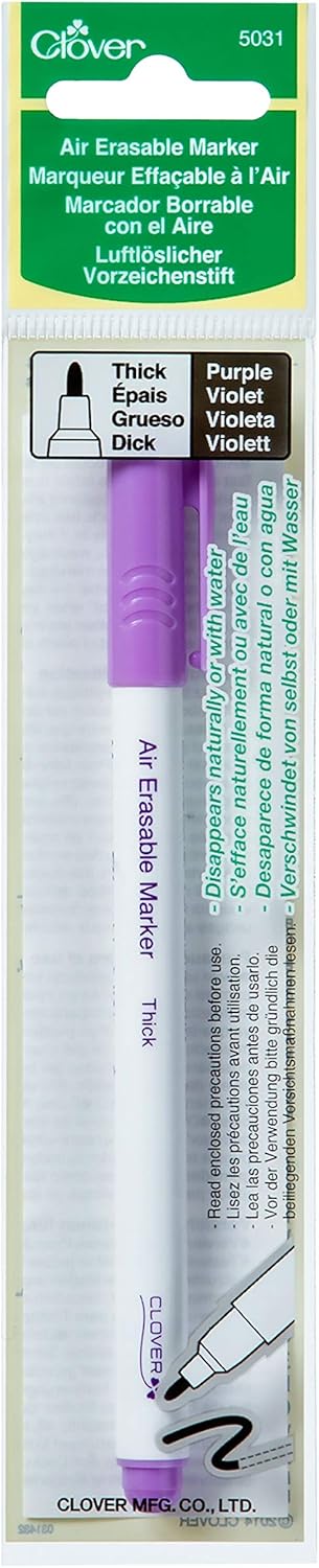 Clover Thick Air Erasable Marker, Purple, 1 Count
