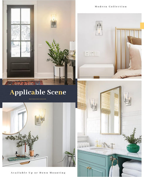 1-Light EAPUDUN Wall Sconces Bathroom Light Fixtures, Modern Farmhouse Bathroom Vanity Light Fixtures, Indoor Wall Lamp