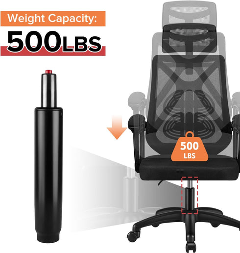 Donext Gas Lift for Office Chairs, 4.7 Inch Stroke Heavy-Duty Gas Cylinder Replacement, Universal Size, Black