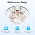 YUASDUU K9 Bulbs Modern Crystal Ceiling Lamps, LED Flush Mount Chandelier Blue-Warm White Pendant Lighting Fixture