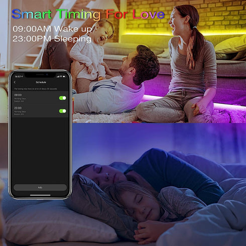 200ft 16 hyrion Smart LED Strip Lights WiFi, RGB Color Changing Lights Compatible with Alexa and Google Assistant