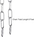 Mr.Color 6 Chrome Metal Heavy Duty Chandelier Chain - Feet Accessory Chain for Pendant Lights, Chandeliers and Swag