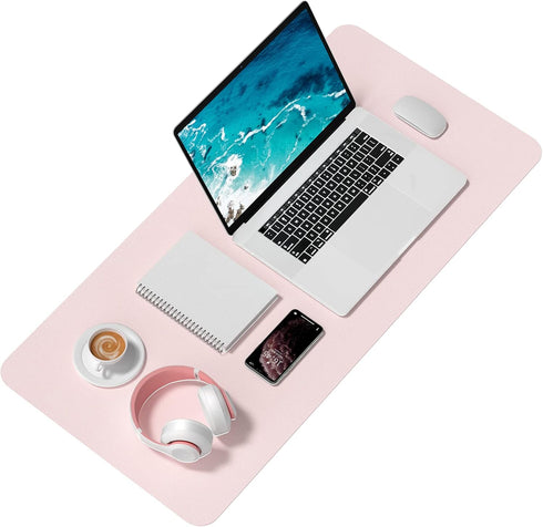Hsurbtra Desk Pad, 35.5" x 17" PU Leather Mat, XXL Extended Mouse Pad, Waterproof Desk Blotter Protector
