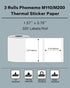 Phomemo Labels - 3 Rolls M110 Thermal Paper for M110/M220/M221/M120/M200, 320 Labels/Roll (1.57'' x 0.79'')
