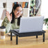 3 (STT003D-B), 1 Pack, WALI Computer Monitor Stand with Storage, Desk Monitor Riser Height Adjustable, Laptop Riser