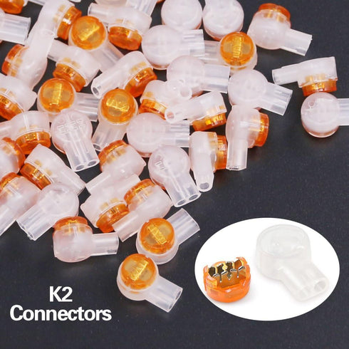 Hilitchi 200-Pcs Data Phone Wire Butt Splice Connectors Assortment Kit with Crimping Pliers