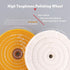 Hilitchi 2 Pcs 6 Inch Extra Thick Buffing Polishing Wheels for Bench Grinder, White (60 Ply) and Yellow (42 Ply), 1/2"