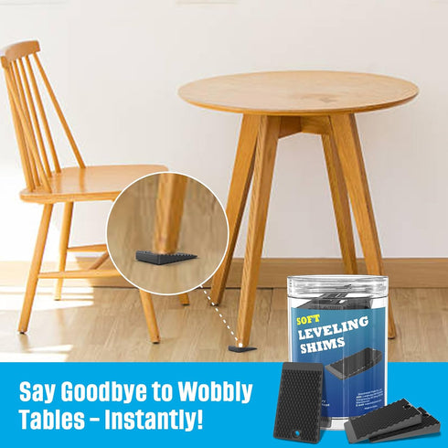Furniture Levelers, 32 Piece Jar, 2“ Rubber Shims for Leveling, Non-Slip Shims for Home Improvement