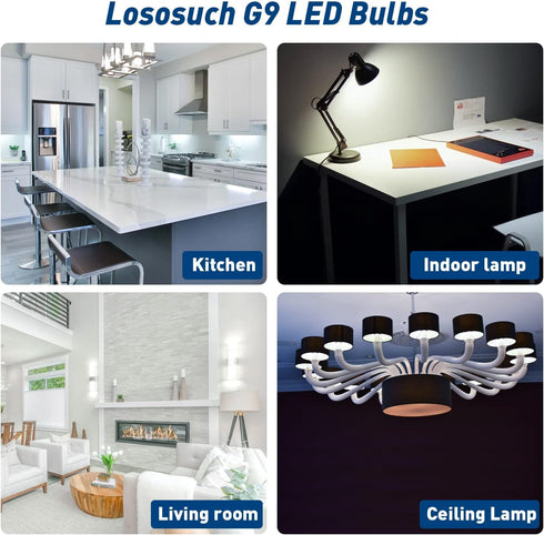 G9 Dimmable Bulb 3W 6000K,40W 60W G9 Bulb 350 120V No-Flicke,10-Pack LED Light Daylight White Halogen Equivalent, LM AC