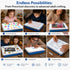 RANGRANGMANJIA 16" 10 3 LED Light Table for Toddlers with Brightness Levels & Color Modes, Durable Portable Light Box
