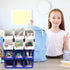 12 Pack (7x5x4 Inch), Stackable Storage Bins Plastic Stackable Storage Organizer Bins Wall Mounted Hanging Small Parts