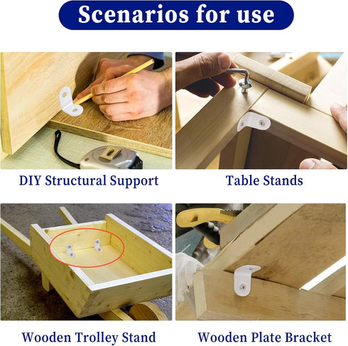 Trinkrittey 20 90 Pcs Small Right Angle Bracket White Corner Brace L Shape Shelf Bracket Degree Metal Brace Decorative