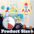 Aurelema Space Rocket Night Light Wall Lamp Sleeping Nursery Lighting Cute Floating Battery Operated Hanging Lamp