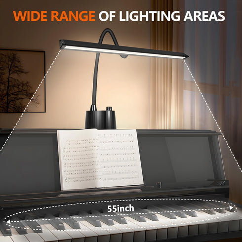 5 Dimmable Piano Light - LED Piano Lamp for Grand/Upright/Digital Pianos - Adjustable Piano Light Desk Lamp