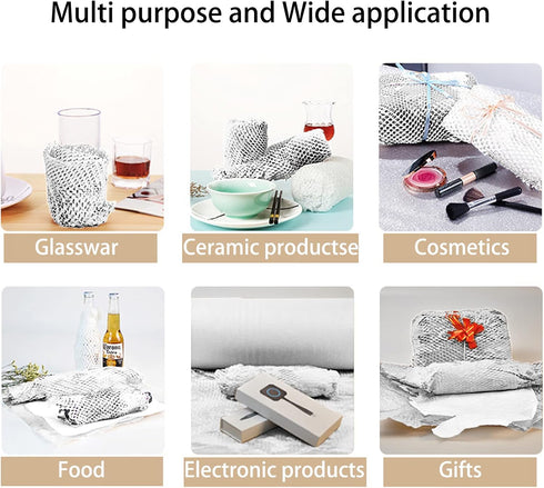 White Honeycomb Wrapping Paper, 15"x131' Sustainable Alternative to Bubble Wrap for Moving and Packaging with 20
