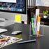 NIUBEE Acrylic Pen Holder 2 Pack, Clear Desktop Pencil Cup Organizer for Office Desk Accessory