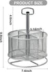 Marbrasse Mesh Desk Organizer, 360-Degree Rotating Multi-Functional Pen Holder, 4 Compartments