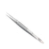 Straight Medium Point Stainless Steel Lab Forceps with Guide Pin (4.5 in.)