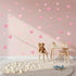 LXUEJIE 120 Pieces Heart Wall Decals, Pink Heart Shape Wall Stickers, PVC Removable Pink Walls Stickers for Girls