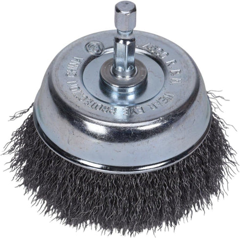 Century Drill & Tool 76223 Fine Crimped Cup Wire Brush, 2-3/4" for Rust, Paint, and Weld Spatter Removal