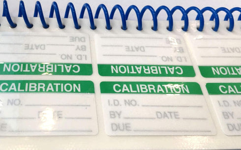 Self Laminating Calibration Labels, 1x2 Inch Write-on Calibration Stickers for Equipment Inspection