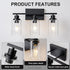 3 E26 Light Bathroom Light Fixtures Black Vanity Light Over Mirror Modern Farmhouse Wall Lighting Sconces Rustic