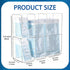 4-Compartment SEANADO Sterilization Pouch Organizer Acrylic Dispenser Holder, Wall Mount or Desktop Rack for All Size