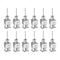 HARFINGTON 12pcs 21Gauge Stainless Steel Dispensing Needles, 1/4" Blunt Tips for Thick Liquids, Lab Use