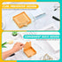 Cute Sticky Notes Holder with Stencil, Wavy Self-Stick Notepad Holder, Note Dispenser for Desk