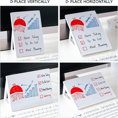 Small Whiteboard with Stand 11.8 x 8.3 Inches, Small Dry Erase White Board Standable, Mini Dry Erase Whiteboard Easel for Desk with Markers by SENWHAL