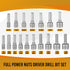 23 Pcs Power Nuts Driver Drill Bit Tools Set 1/4'' Driver Hex Shank Keys Metric Socket Wrench Screw Impact Driver Bit Set for Power Tools, Electric Drills Screwdrivers Socket Wrench