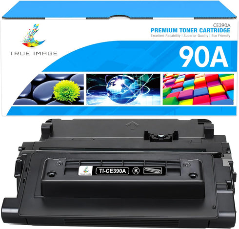 TRUE IMAGE Compatible Toner Cartridge Replacement for HP 90A CE390A 90X CE390X, Black, 1-Pack