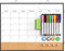 Dry Erase Calendar for Wall - 16"X12" Double-Sided Whiteboard Cork Board Combo, Small Hanging Magnetic Monthly Calendar