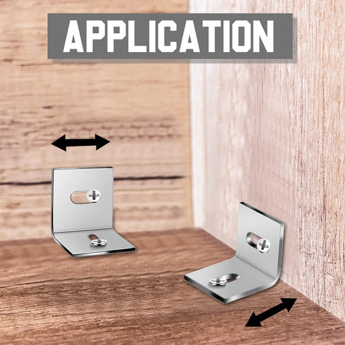 Dunzy 36 Pcs 1x1 Inch Heavy Duty Wood Table Top Expansion Bracket Steel Z Clips Fastener Connector for Woodworking